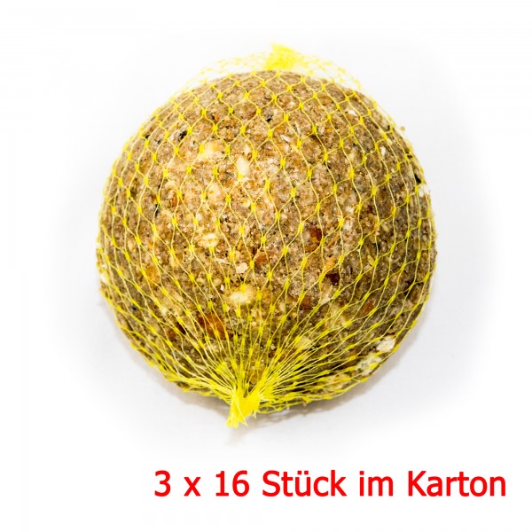 Ganzjahres Riesenmeisenknödel mit Netz 500 g in Folie 3 x 16 Stück