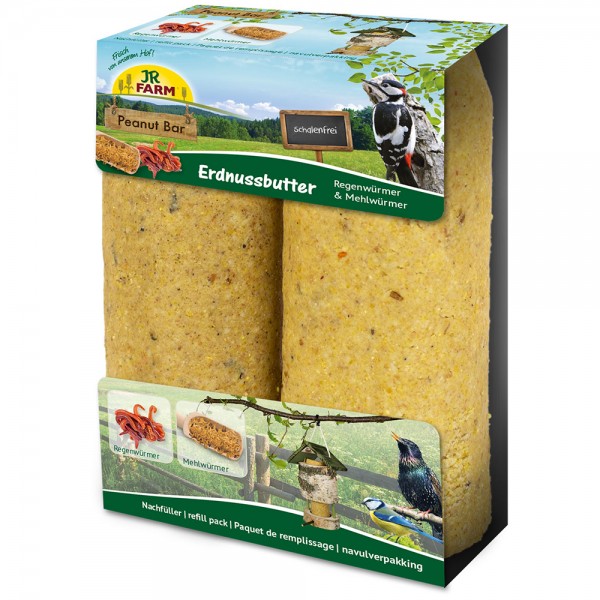 NEU: Erdnussbutter-Riegel 2er Pack (mit Regenwürmern & Mehlwürmern)