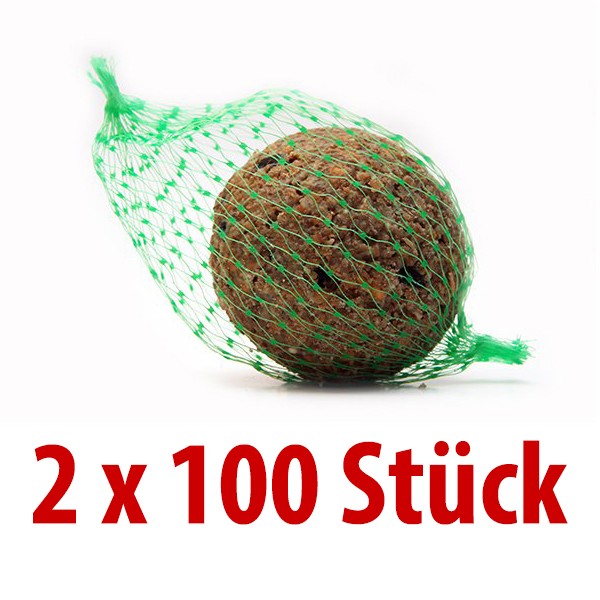 Meisenknödel 2 x 100 Stück mit Netz Karton Standardqualität