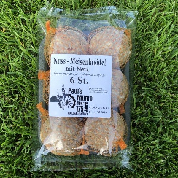 Paul´s Mühle Nuss-Meisenknödel mit Netz Premiumqualität 6 Stück