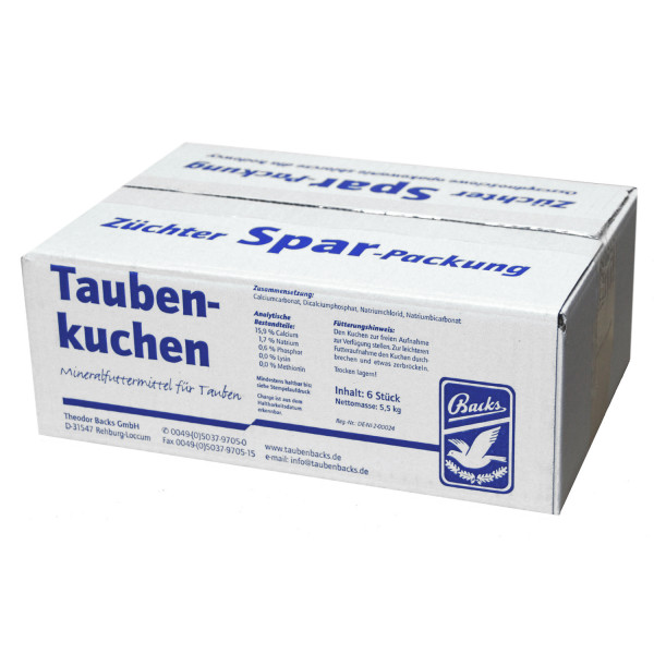 Backs Taubenkuchen 6er Züchtersparpackung